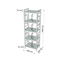 Shelf "Kvadro" (5 shelves)