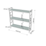 Long Shelf "Kvadro" (3 shelves)