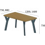 Dining Table "Uno" 1550