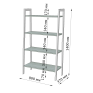 Shelf "Prism" (4 shelves)